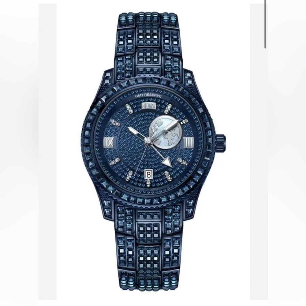 JBW BLUE crystal WATCH WOMENS reserve blue 39